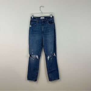 Abercrombie & Fitch Denim Distressed Jeans The 90s Ultra High Rise Size 6